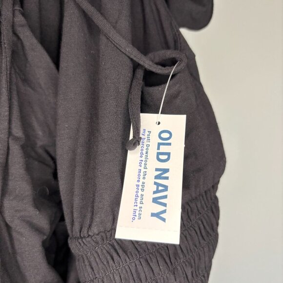 OLD NAVY NEW Sleeveless Romper Women Petite XXL Black Stretch Soft Cinched Waist - Picture 5 of 7